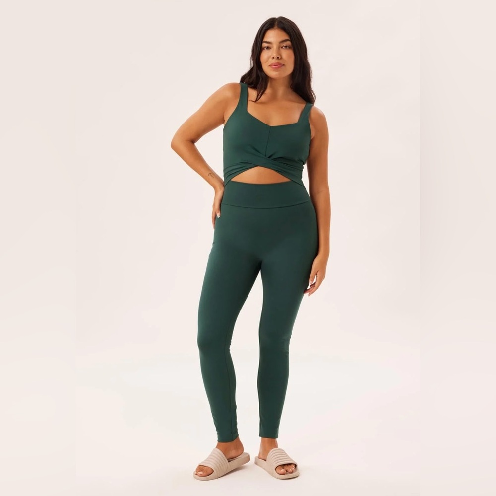 Girlfriend Collective Moss Green Twist Unitard Jumpsuit | Sz 4X | NWT
